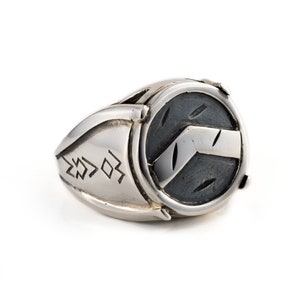 Spartan Silver Ring, Spartan Shield Ring, Spartan Ring Men, Spartan Warrior Ring, Greek Ring, Ancient Greek Jewelry, Gift for husband