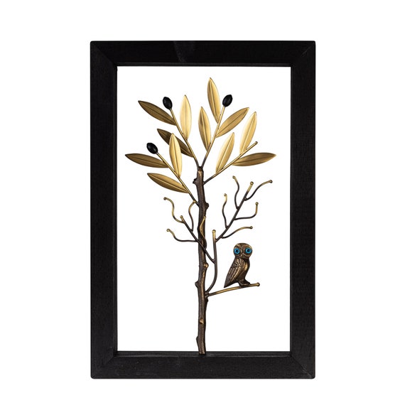 Olive Tree Branch With Owl