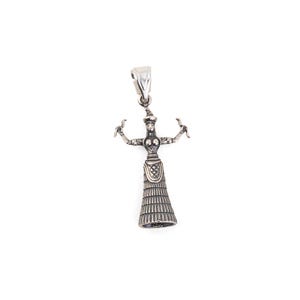 Snake Goddess Pendant, Minoan Goddess of Snakes, Ancient Greek Jewellery, Greek Goddess, Museum Jewelry, Ancient Greece, Crete civilization