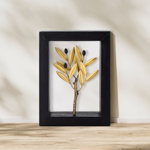 Tree Frame Home Decor, Bronze Wooden Art Frame, Greek Artwork Decoration, Gifts from Greece