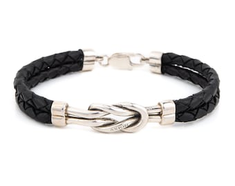 Hercules Knot Bracelet, Handmade Men's Bracelet, Nautical Knot Bracelet, Genuine Leather Bracelet, Gift for Boyfriend