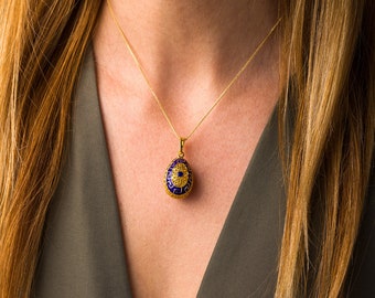 Faberge egg charm necklace clearance