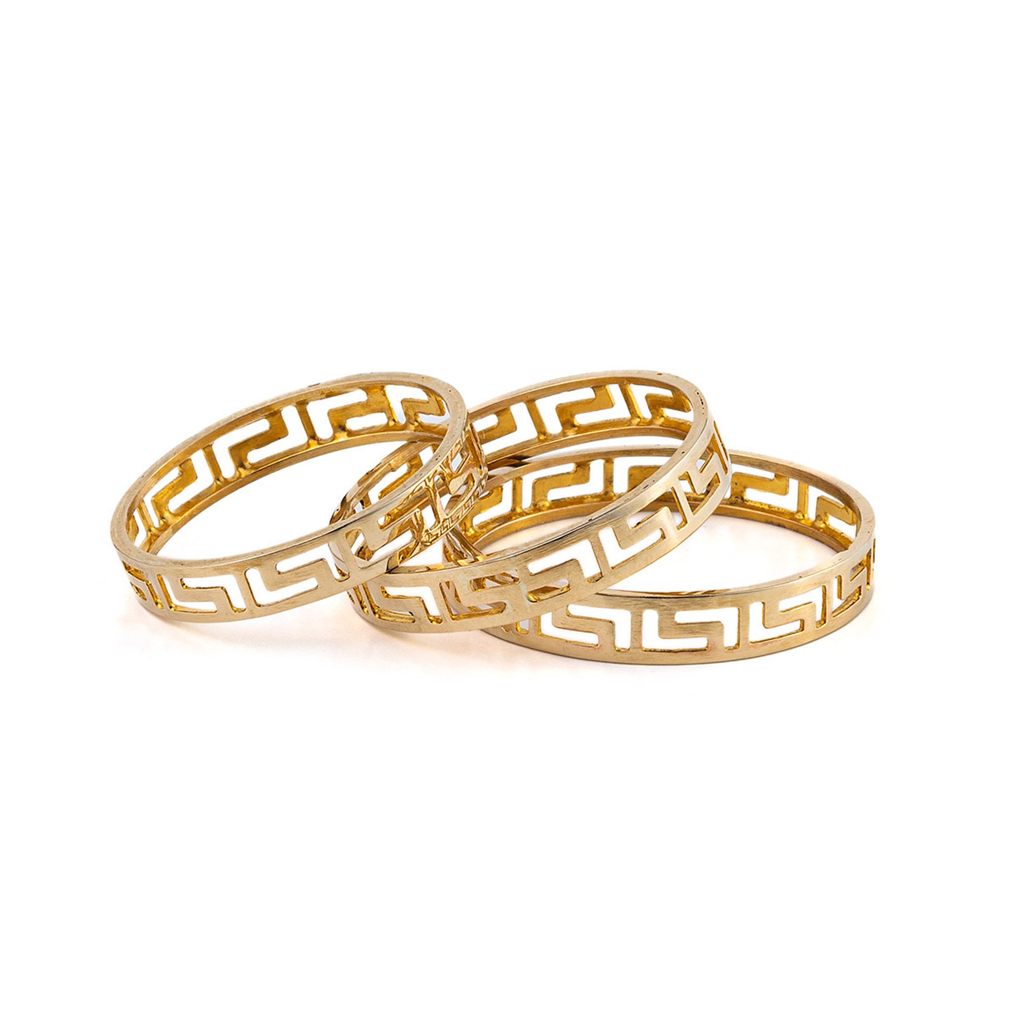 14k Solid Gold Greek Key Ring, Meander Ring, Greek Gold Ring, Solid ...