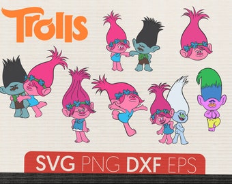 Trolls svg Dream Works Trolls Poppy svg Trolls clipart Branch svg Branch clipart Trolls cricut Trolls digital file Trolls dxf applique png