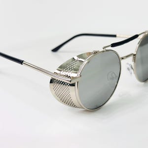 Vintage Metal Aviator Sunglasses with Side Shields, UV400 Lenses Trendy Retro Aviator Sunglasses with Side Shields for Women  main image 3
