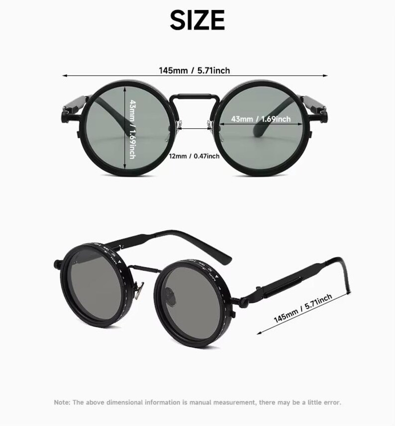 Polarized Retro Round Silver Sunglasses Adjustable Tint Seampunk Gothic Unisex Vintage style UV400 Lenses Eyewear Accesory Modern style image 10