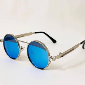 Polarized Retro Round Sunglasses Steampunk Man/woman Gothic  display picture 1