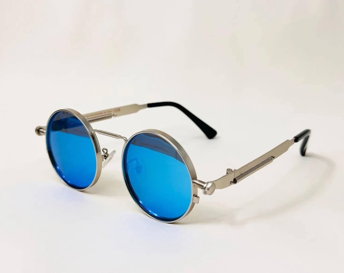 Polarized Retro Round Sunglasses Steampunk man/woman Gothic Vintage style glasses UV400 Eyewear Accesory Modern style accesories glasses