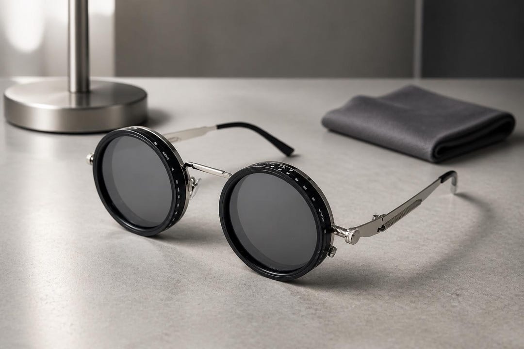 Vintage Retro Round Polarized Sunglasses UV400 Lens Amazon.com: Gleyemor Vintage Polarized Sunglasses for Men  main image 4