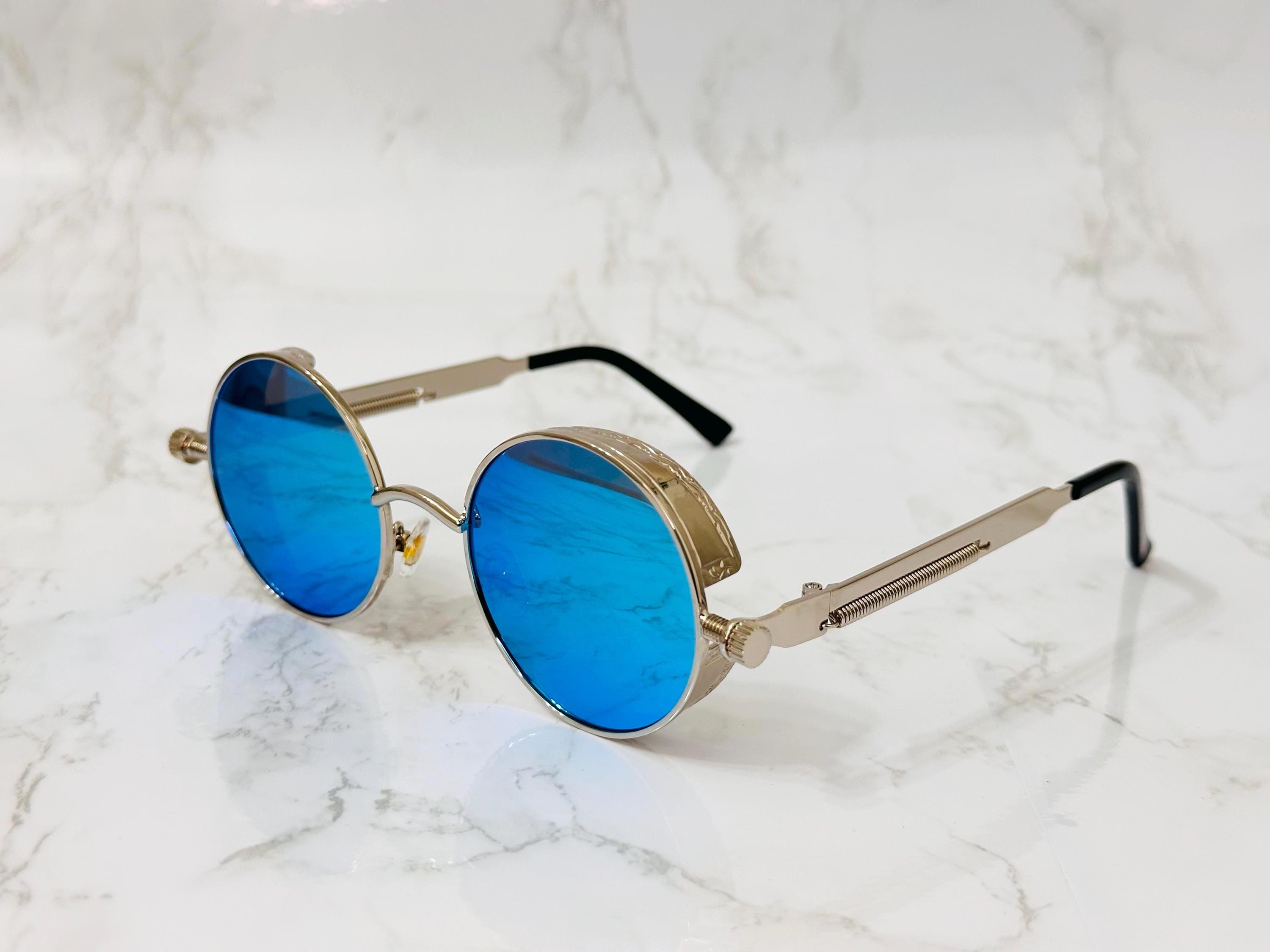 Polarized Retro Round Sunglasses Seampunk Man/woman Gothic  display picture 1
