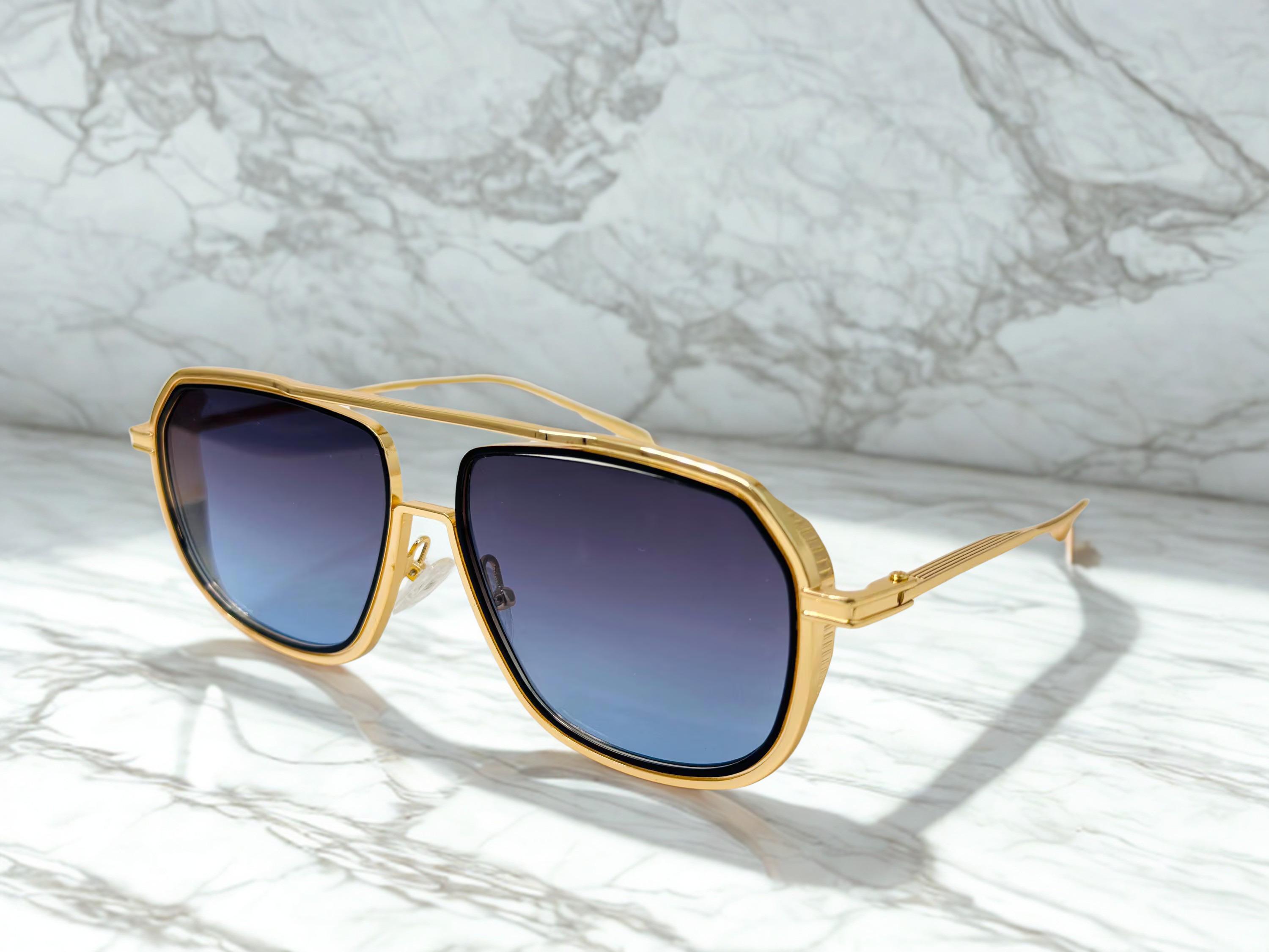 Oversized Square Aviator Sunglasses Gold Frame Retro Pilot Shades Amazon.com: Retro Flat Top Square Oversized One Piece Lens  main image 2