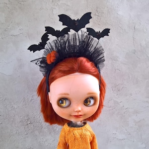 Blythe headband for Halloween, Fashionable handmade for Blythe Doll
