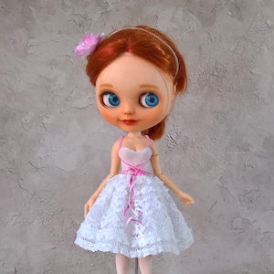 Dress for Blythe Doll , handmade, Fashionable blythe outfit, Blythe Clothes