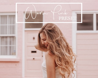 Warm Pink Preset, Warm Lightroom Preset, Pink Presets, Travel Lightroom Preset, Warm Mobile Lightroom Preset