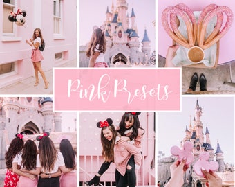 Pink presets, Blogger presets, Instagram presets, Lightroom Mobile Presets, Photo filter, Travel Presets, iPhone Presets, phone preset