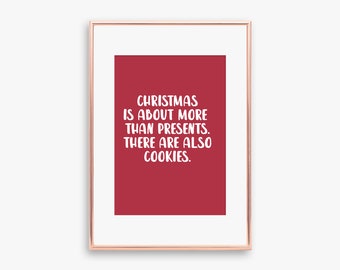 Christmas Quote Print, Christmas Quote Printable, Christmas Cookie Quote, Christmas Wall Art Prints, Digital Christmas Print