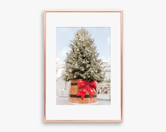 Christmas Tree Print, Christmas Tree Printable, London Christmas, Christmas Wall Art Prints, Digital Christmas Print