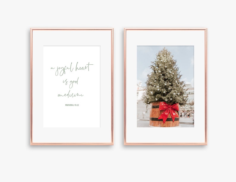 Christmas Tree Print, Christmas Tree Printable, London Christmas, Christmas Wall Art Prints, Digital Christmas Print image 4