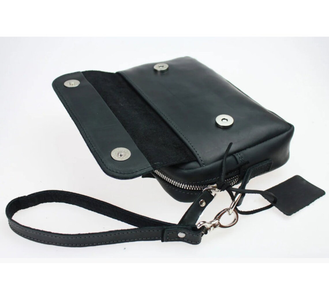 Personalized leather men's wrist bag Man Handbag Etsy