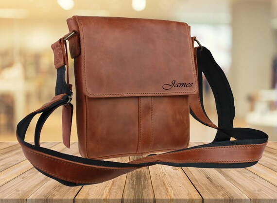 engraved leather messenger bags