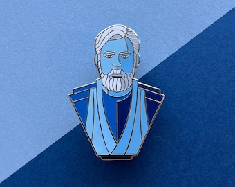 Old Ben Bust Variant Enamel Pin - Galaxy Pin - Space Pin - Sci Fi Pin - Fantasy Pin - Character Pin - Rebel Pin - Jedi Pin Movie Pin