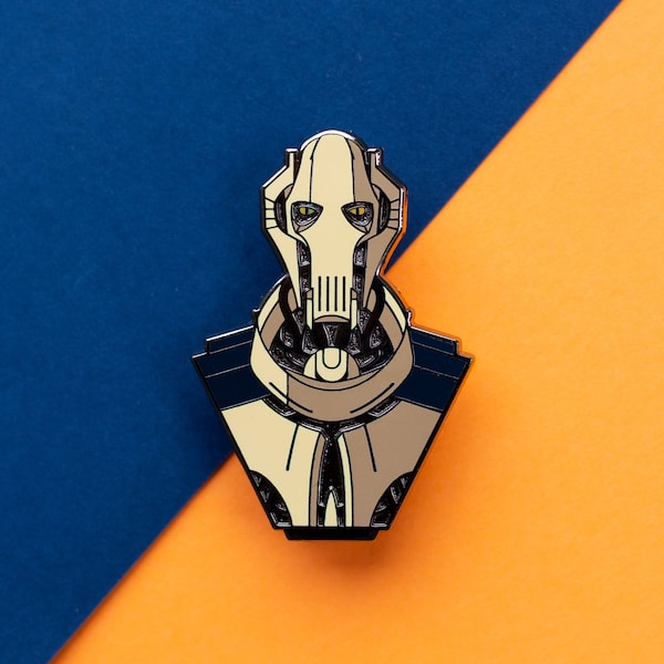 Droid General Bust Enamel Pin - Galaxy Pin - Space Pin - Sci Fi Pin - Fantasy Pin - Character Pin - Prequel Pin