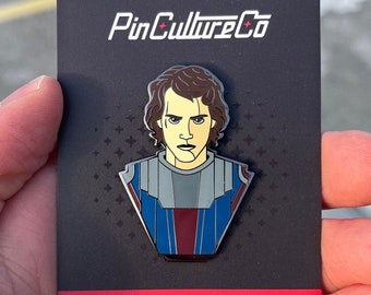 General Skywalker Bust Enamel Pin - Galaxy - Space - Sci Fi - Fantasy - Prequel - Jedi - Clone