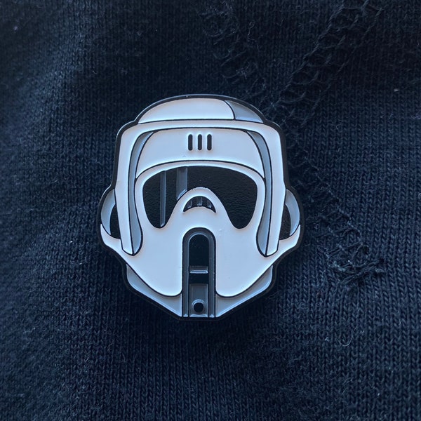Scout Trooper Soft Enamel Pin - Galaxy Pin - Space Pin - Sci Fi Pin - Fantasy Pin - Movie Pin - Empire Pin - Stormtrooper Pin