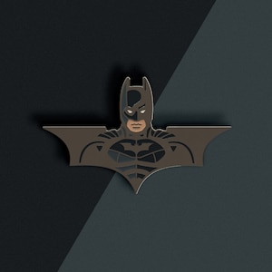 Bale Batsuit Enamel Pin - Superhero Pin - Comics Pin - Character Pin