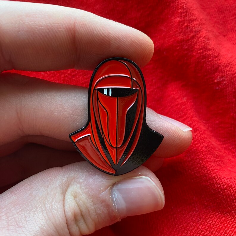 Imperial Guard Helmet Soft Enamel Pin Galaxy Pin Space Pin Sci Fi Pin Fantasy Pin Movie Pin Empire Pin image 3