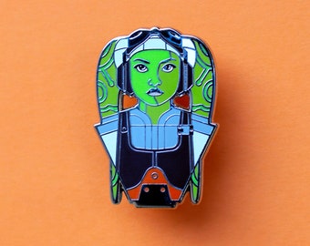 Spectre Two Bust Enamel Pin - Galaxy Pin - Space Pin - Sci Fi Pin - Fantasy Pin - Character Pin - Prequel Pin - Rebel Pin