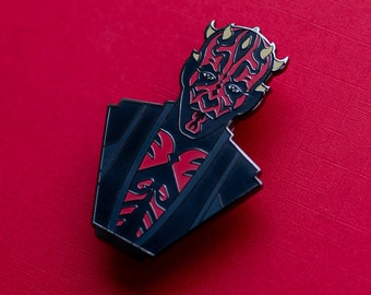Maul Bust Enamel Pin - Galaxy Pin - Space Pin - Sci Fi Pin - Fantasy Pin - Character Pin - Sith Pin