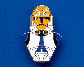 332o Pin de esmalte de busto de soldado - Pin de galaxia - Pin espacial - Pin de ciencia ficción - Pin de fantasía - Pin de personaje - Pin de precuela - Pin de clon