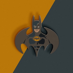 Keaton Batsuit Enamel Pin - Superhero Pin - Comics Pin - Character Pin