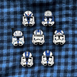 501st Legion Soft Enamel Pin Pack - Galaxy Pin - Space Pin - Sci Fi Pin - Fantasy Pin - Character Pin - Clone Pin - Movie Pin - Reading Pin