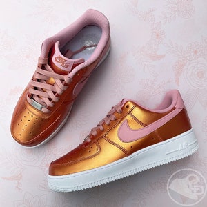 Rose gold air force ones hot sale