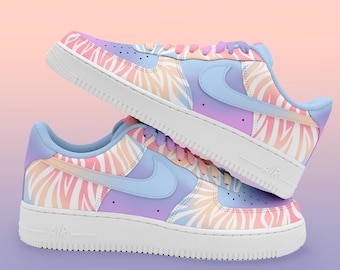 Custom Pastel Tiger Stripes Air Force 1