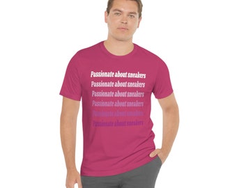 Passionate About Sneakers Cotton T-Shirt | Berry Fuschia Magenta Pink