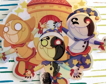 Adesivo holográfico do Castelo de FNAF Sol, Lua e Eclipse