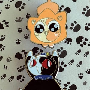 Cheeky Sun and Chonky Moon Enamel Pin