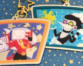 Deltarune Tenna/Spamton Mirror Keychain Charm +Freebie
