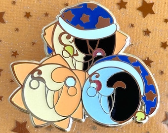Smol/Mini/Eensy Trio Glow-in-the-Dark Enamel Pin