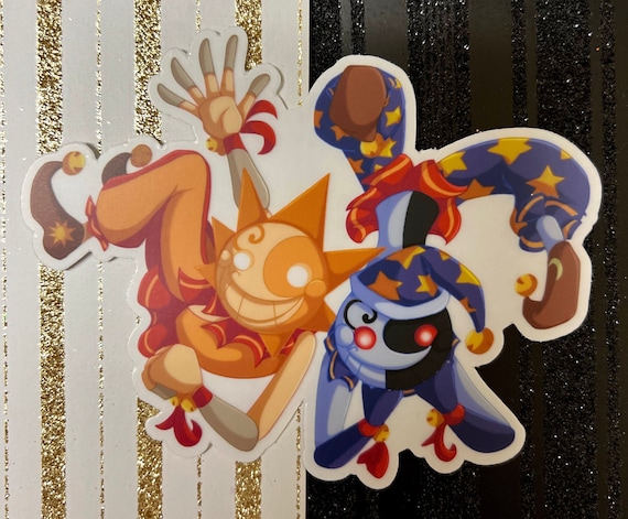 FNAF:SB Sun and Moon Animatronic Stickers -  Israel