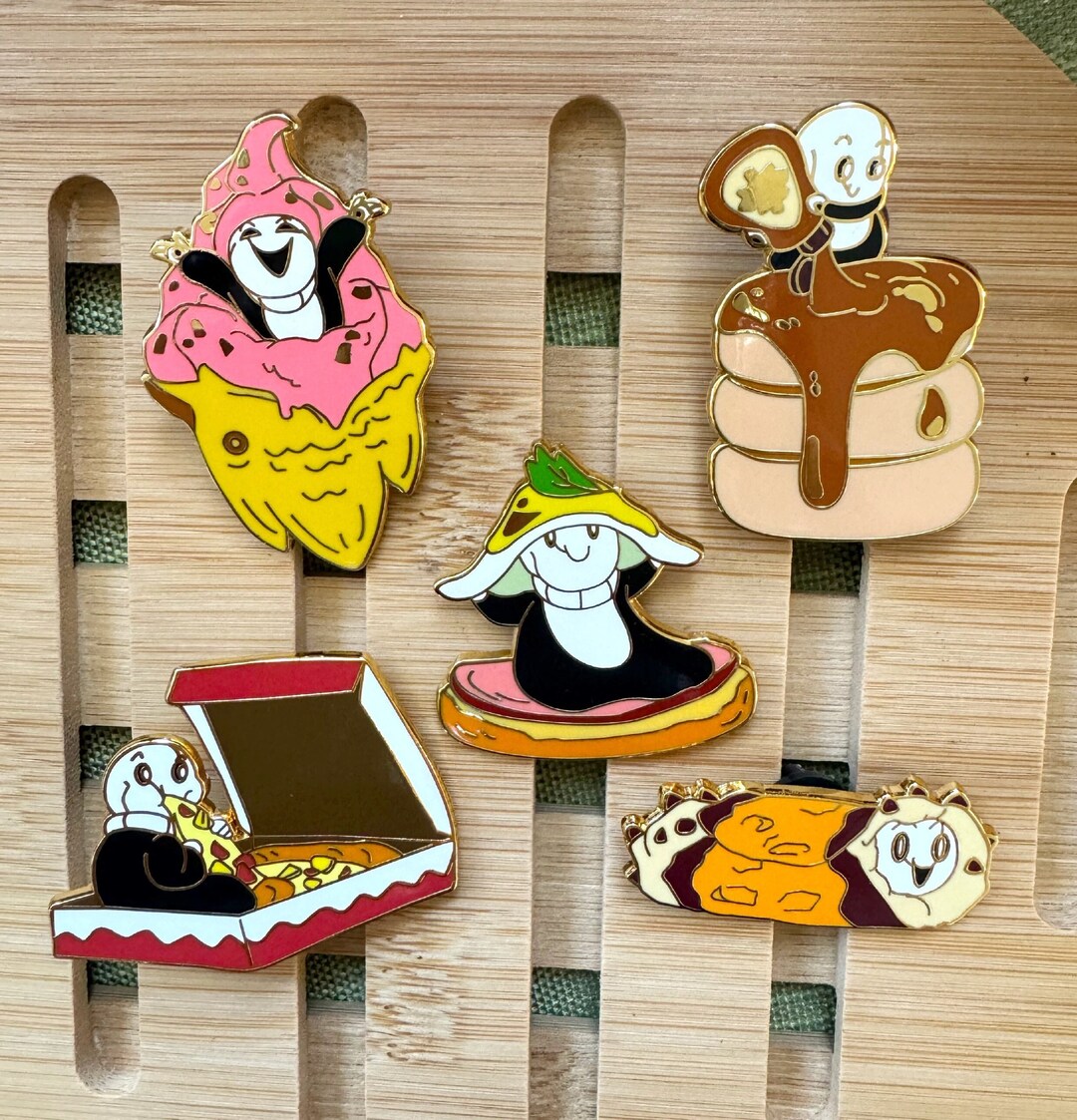 Gaster Nom 2nd Course Enamel Pins Freebie Etsy