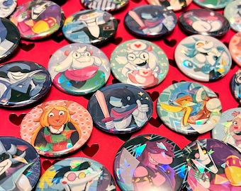 Deltarune Ch 2 Holographic Buttons and Magnets