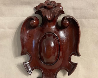 French Antique ,Ornate carved wood, picture Hook , Cover , Mount , Home Decor, Architectural , Salvage, Chateau chic