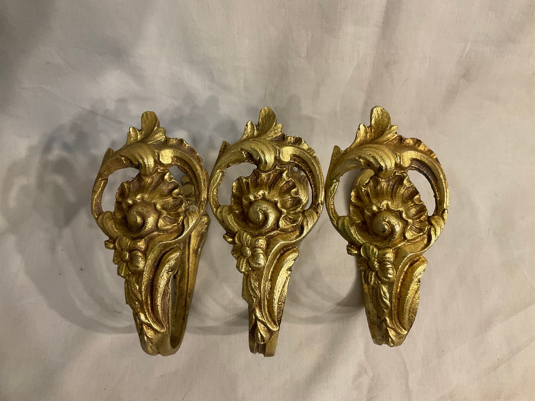 A Set of 3 Antique French Bronze Curtain Tie Backs , French Interiors, Architectural Salvage Etsy