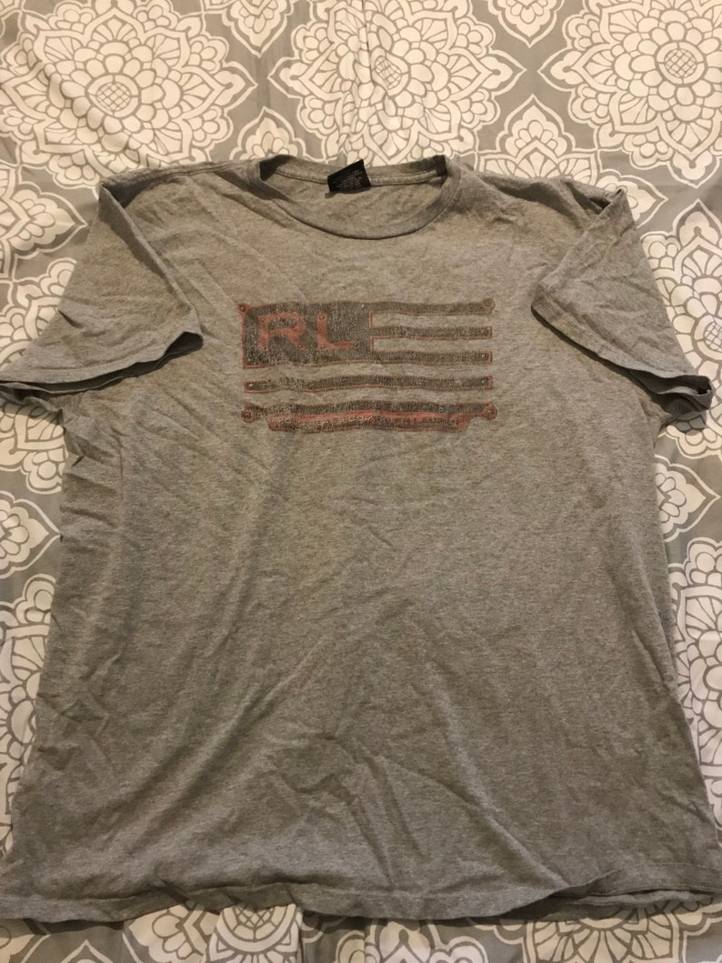 Polo Size Vintage American Mens Shirt Usa Ralph Xl Lauren Flag LSjMqzGVpU