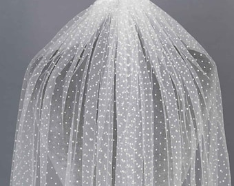 Polka dot single tier veil - Neve