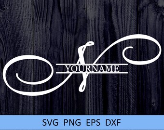 Download N Split monogram SVG Split letter svg Monogram font Split ...